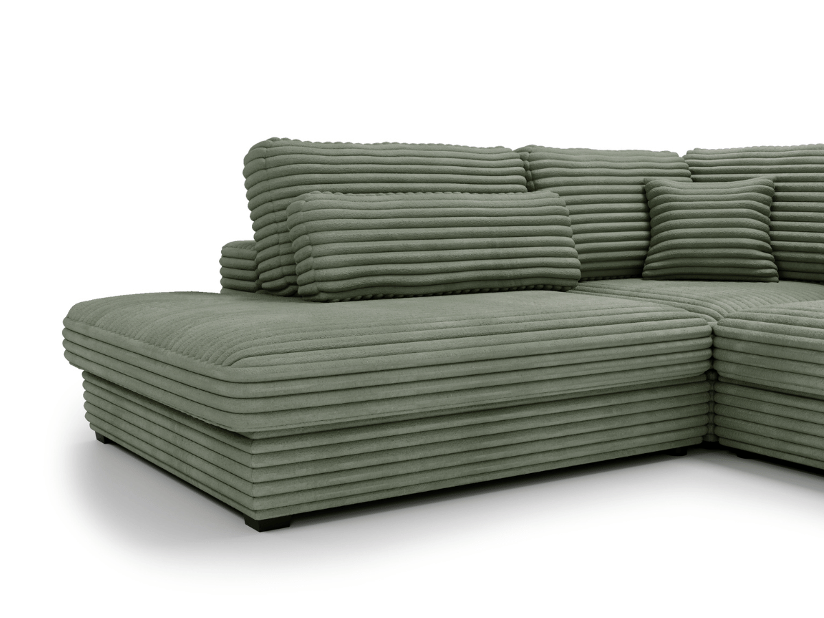 Canapé d'angle velours côtelé grand épaisseur VENDOME