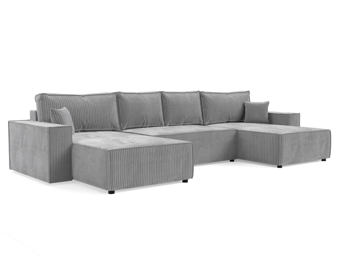 Canapé d'angle convertible velours côtelé doux Rivoli