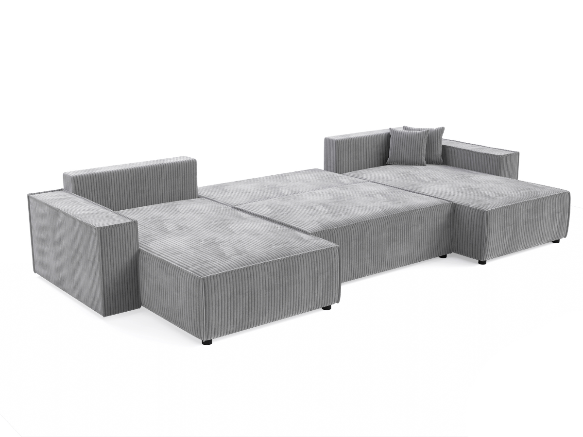 Canapé d'angle convertible velours côtelé doux Rivoli