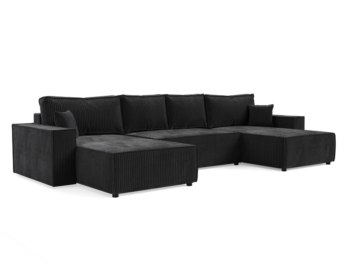 Canapé d'angle convertible velours côtelé doux Rivoli