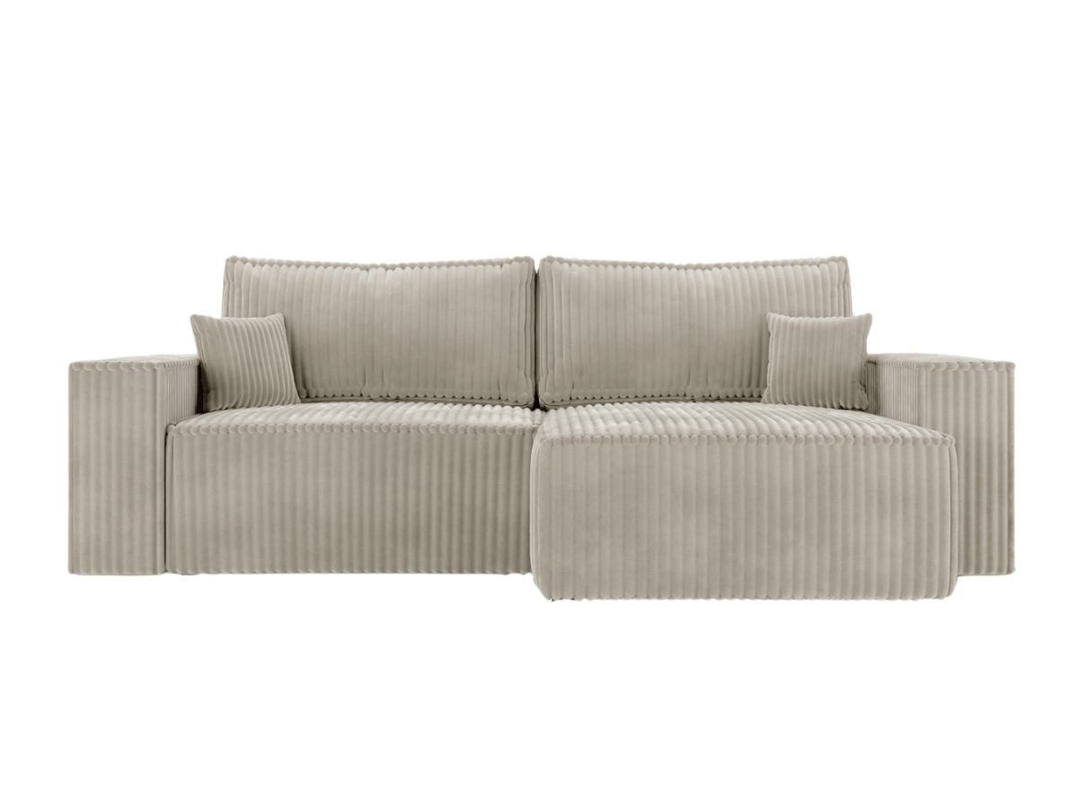 Canapé d'angle convertible velours côtelé doux Rivoli