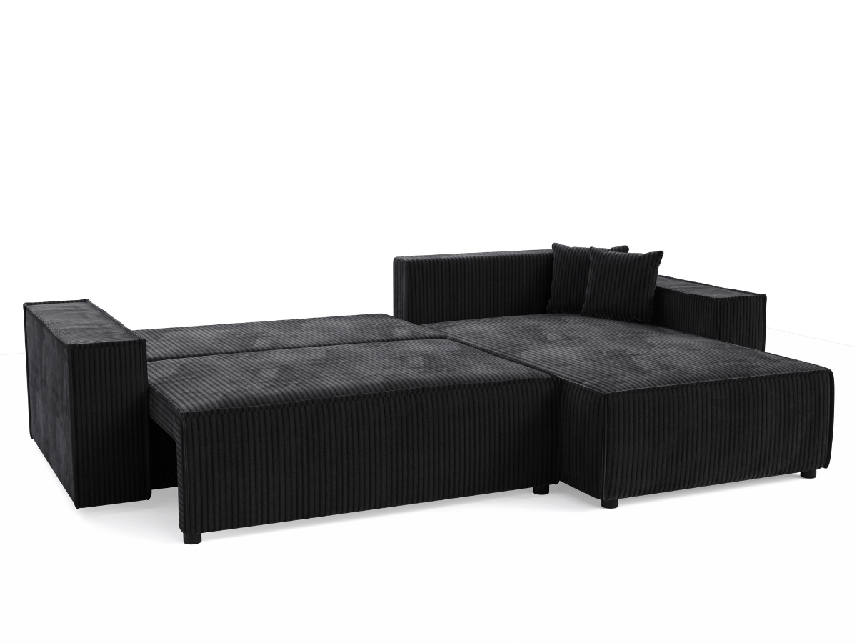 Canapé d'angle convertible velours côtelé doux Rivoli