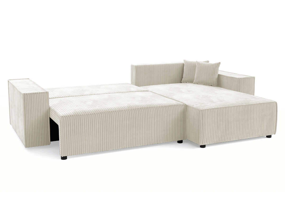 Canapé d'angle convertible velours côtelé doux Rivoli