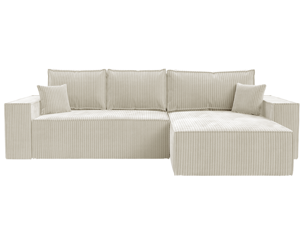 Canapé d'angle convertible velours côtelé doux Rivoli