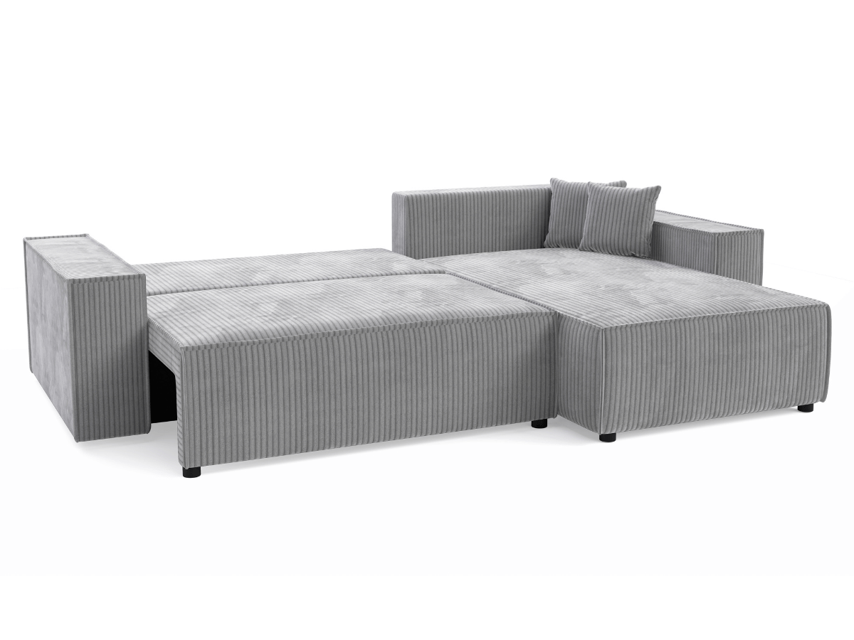 Canapé d'angle convertible velours côtelé doux Rivoli