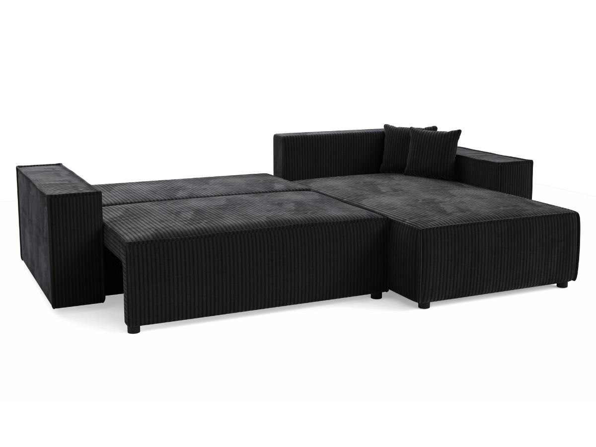 Canapé d'angle convertible velours côtelé doux Rivoli