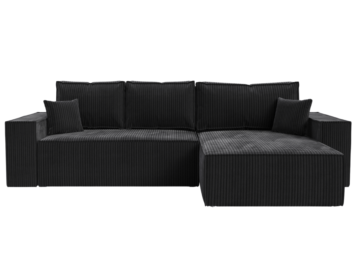 Canapé d'angle convertible velours côtelé doux Rivoli
