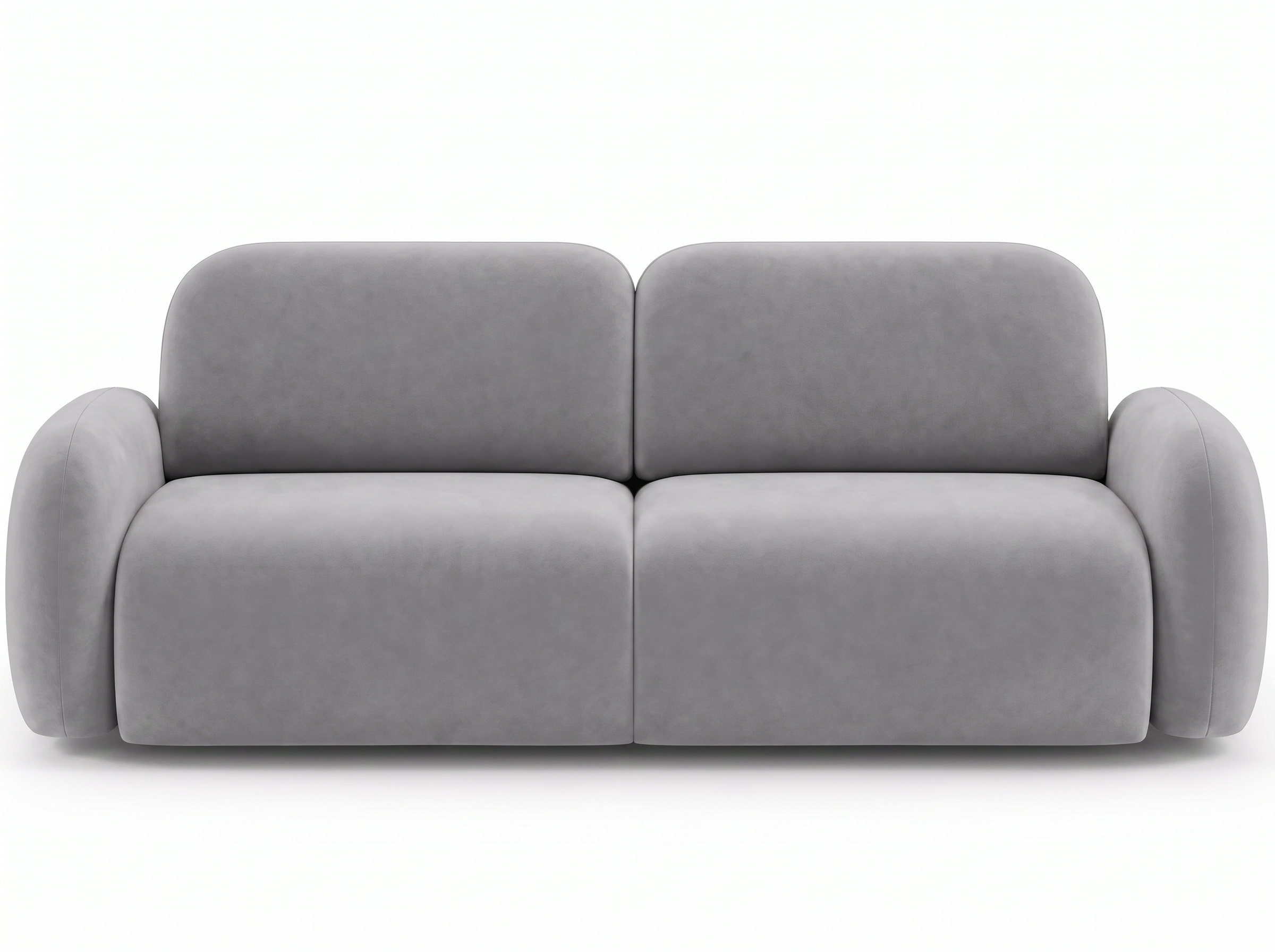 Canapé convertible design CADET avec coffre de rangement - Velours gris clair - vue 1
