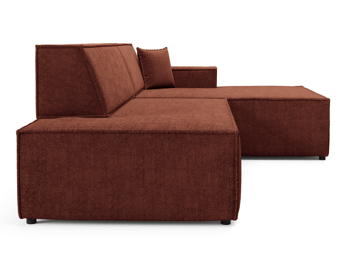 Gran sofá cama esquinero de pana beige GRENELLE