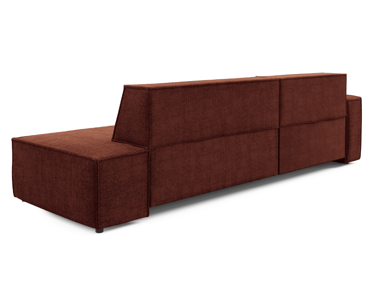 Gran sofá cama esquinero de pana beige GRENELLE