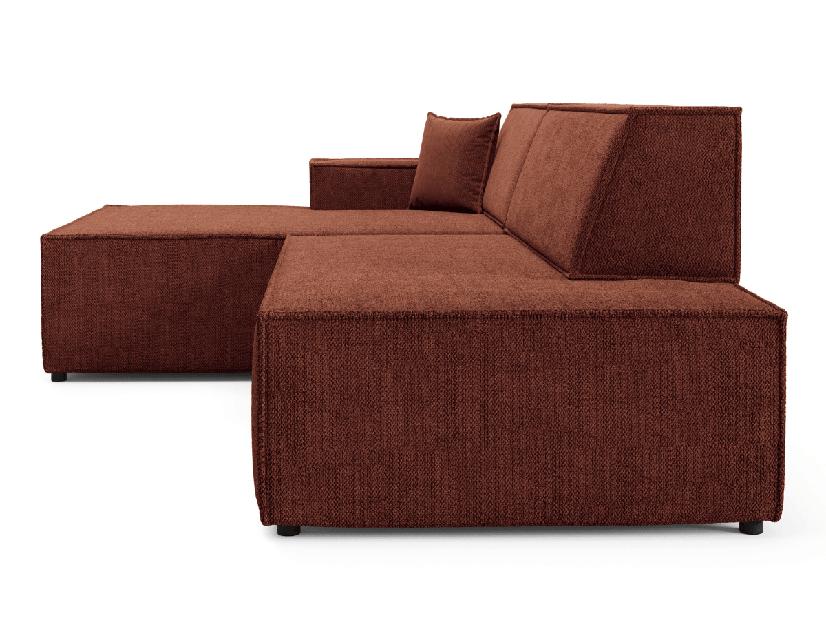 Gran sofá cama esquinero de pana beige GRENELLE
