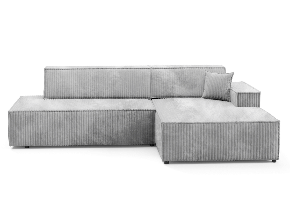 Gran sofá cama esquinero de pana beige GRENELLE
