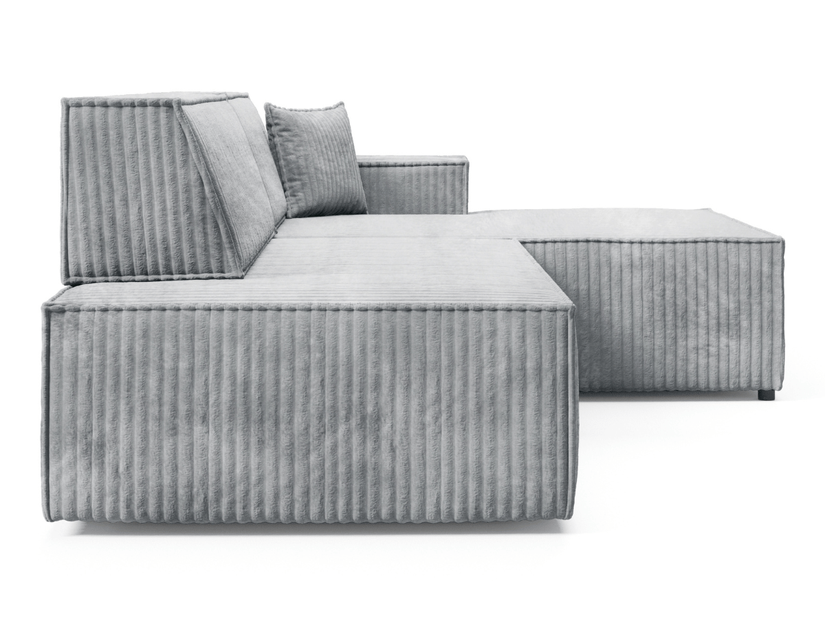 Gran sofá cama esquinero de pana beige GRENELLE
