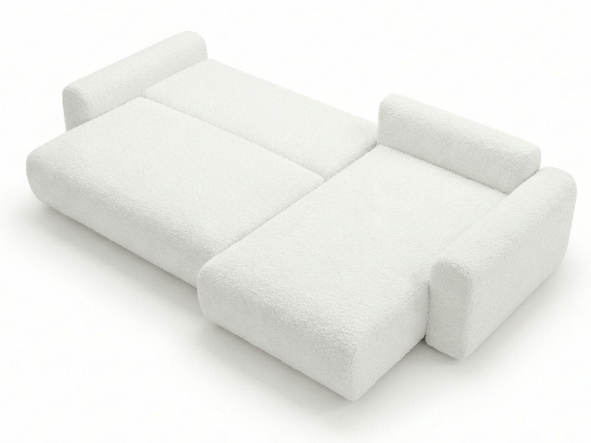 Canapé d’angle convertible Marbeuf avec coffre – Velours côtelé ou bouclette