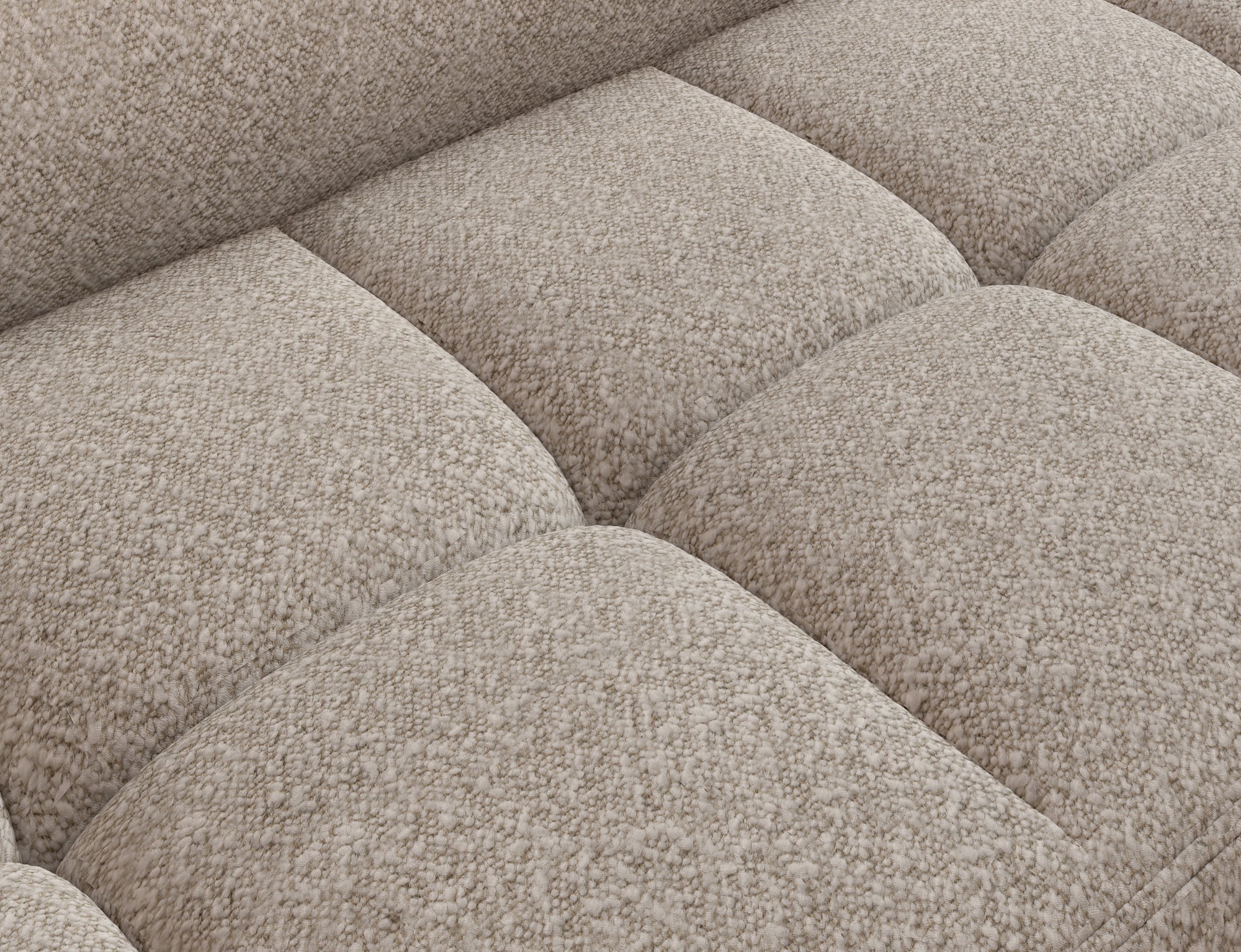 Canapé d'angle convertible design ALESIA avec coffre de rangement - Bouclette chinée beige - vue 10