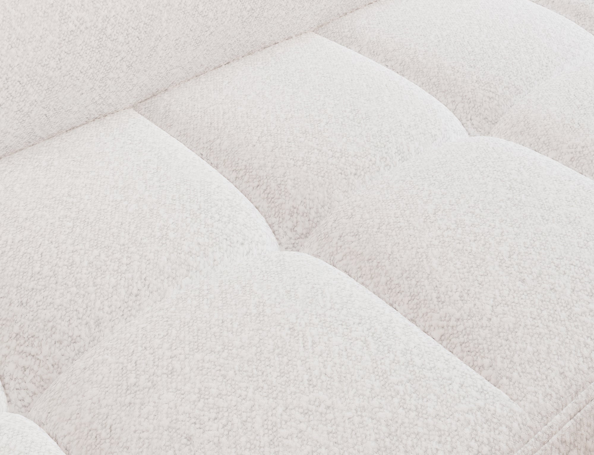 Canapé d'angle convertible design ALESIA avec coffre de rangement - Bouclette chinée crème - vue 10