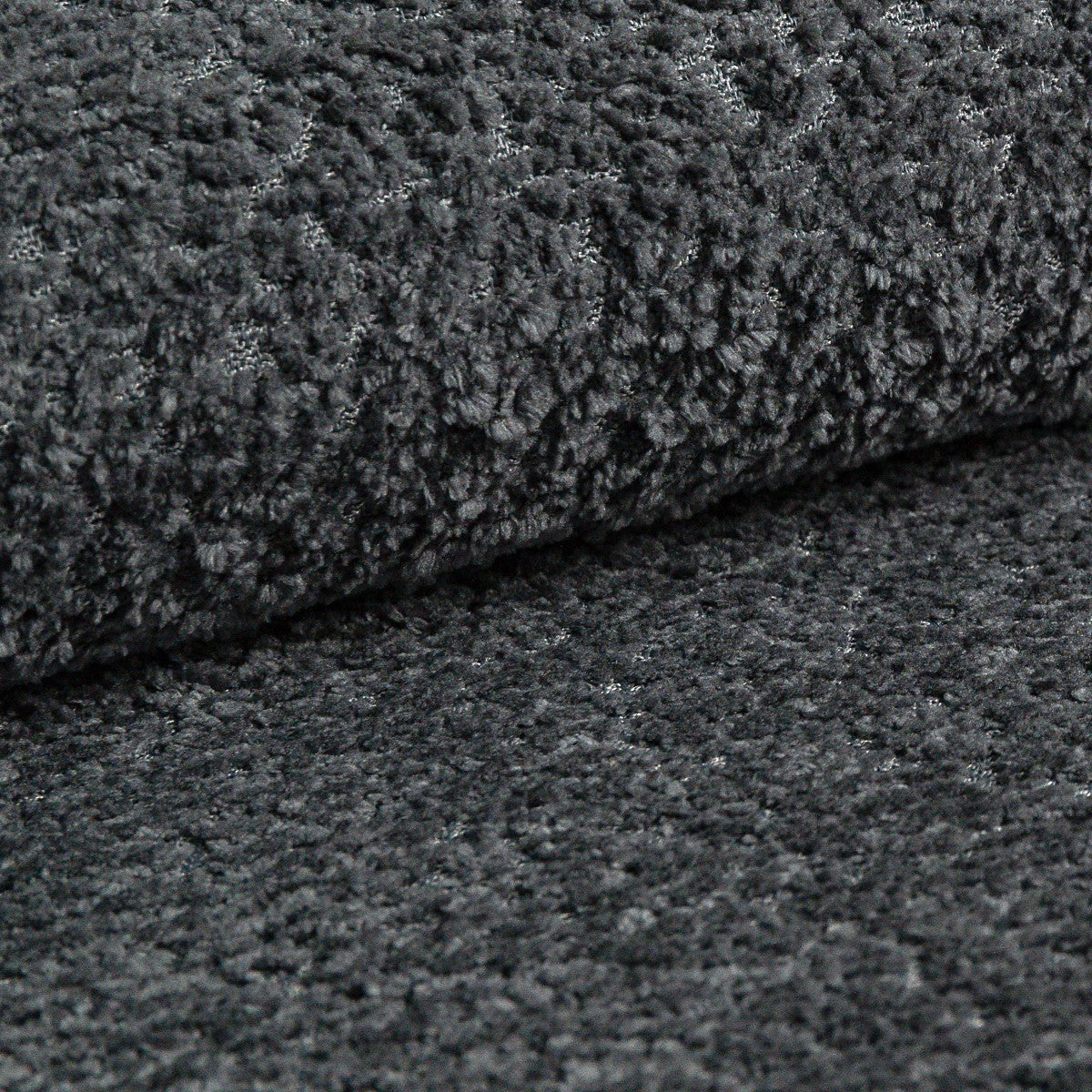 Canapé d'angle convertible design ALESIA avec coffre de rangement - Bouclette chinée gris foncé - vue 13