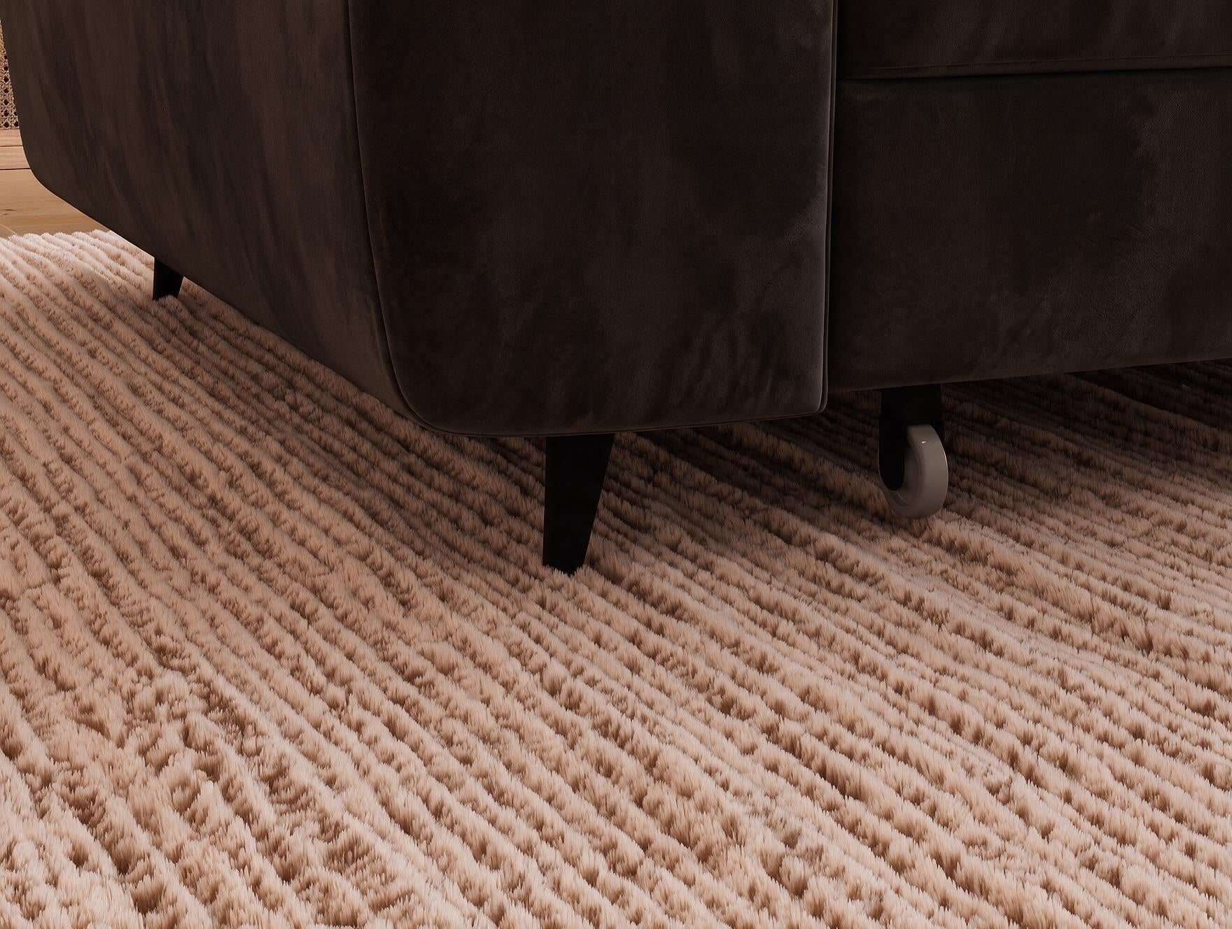Canapé d'angle convertible design ALESIA avec coffre de rangement - Velours marron foncé - vue 8