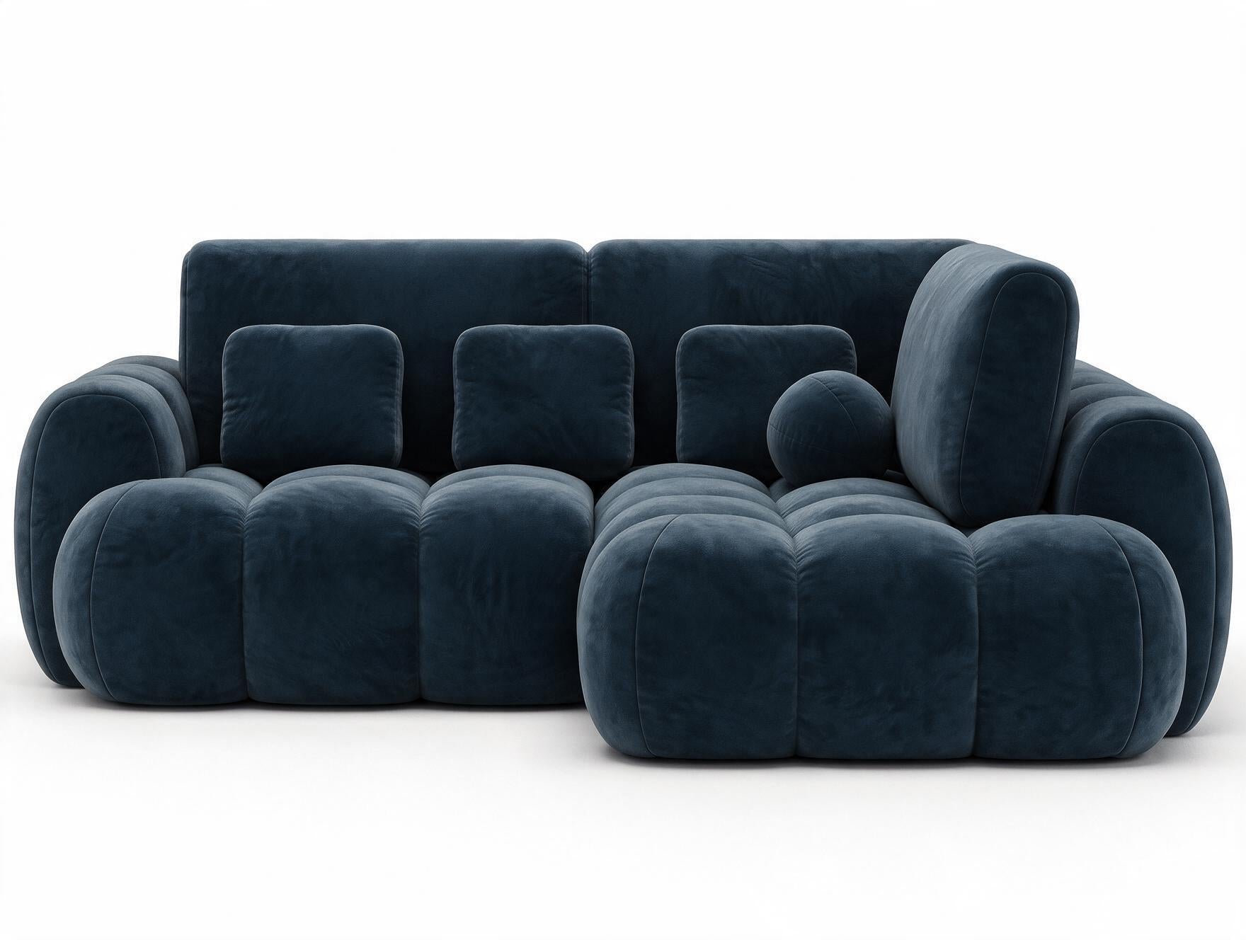 Canapé d'angle convertible design AUBER avec coffre de rangement