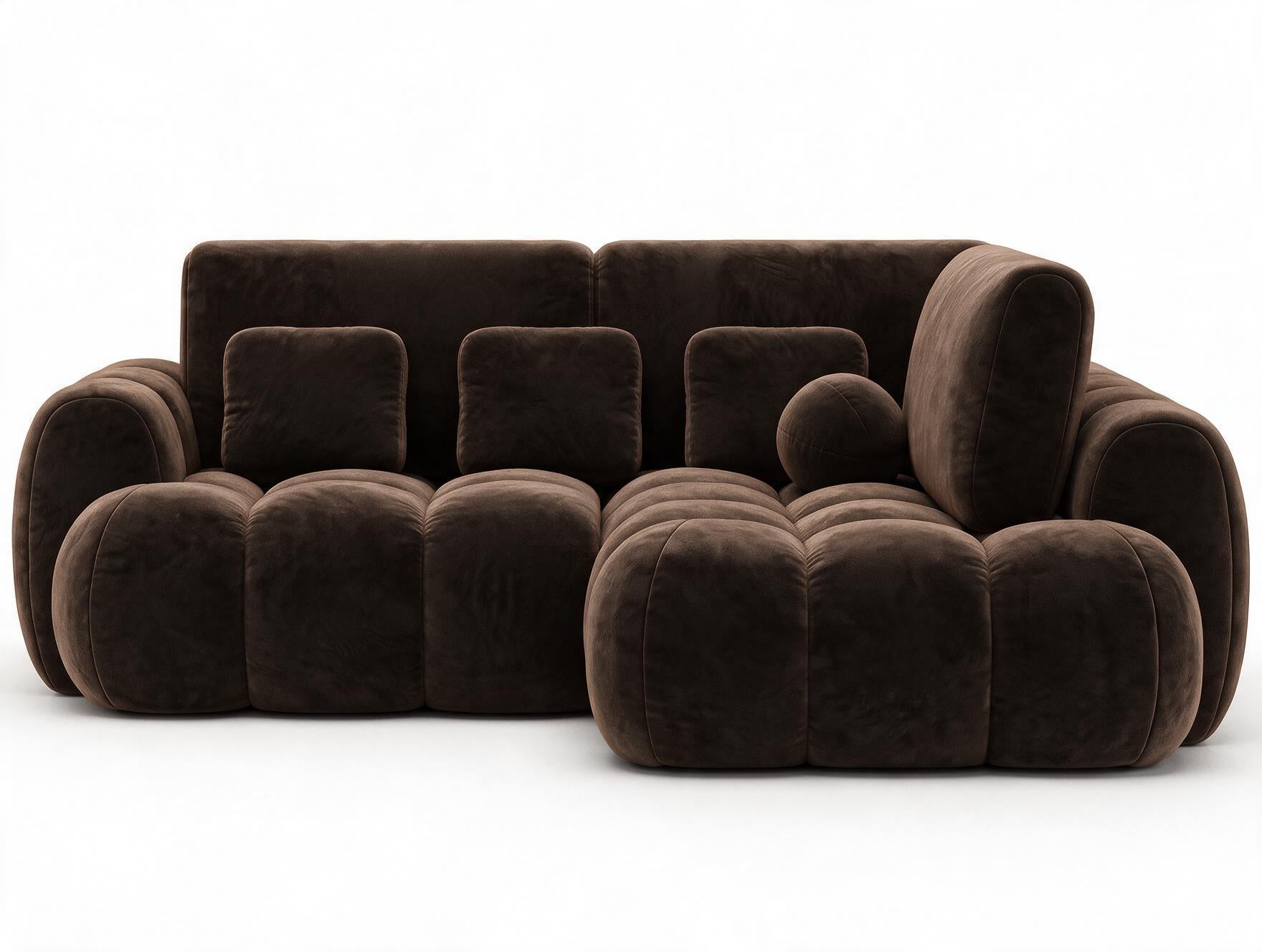 Canapé d'angle convertible design AUBER avec coffre de rangement