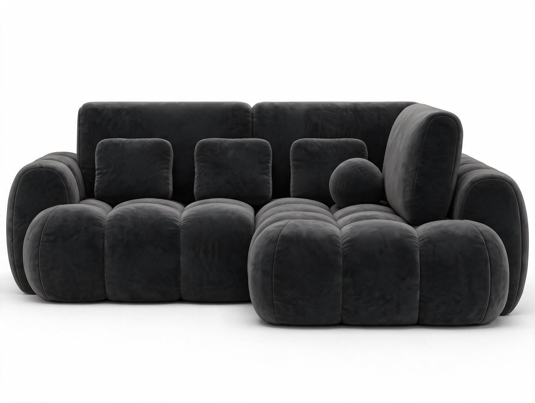 Canapé d'angle convertible design AUBER avec coffre de rangement