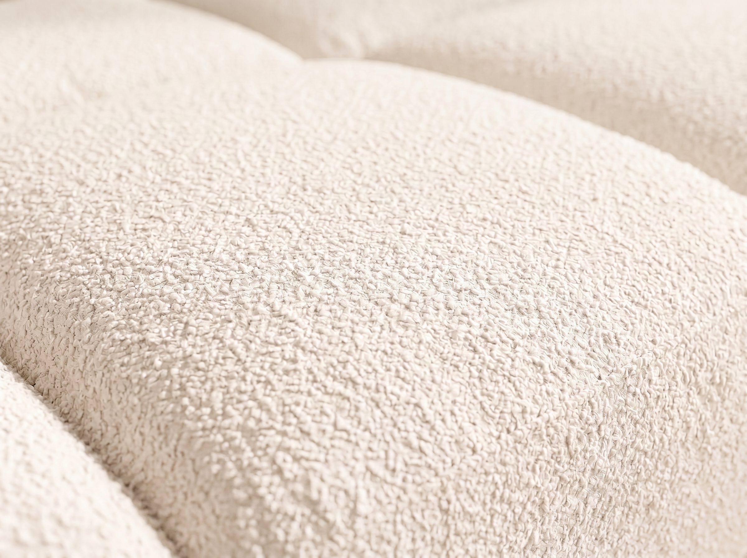 Canapé d'angle convertible BATIGNOLLES bouclé beige avec coffre de rangement - vue 8