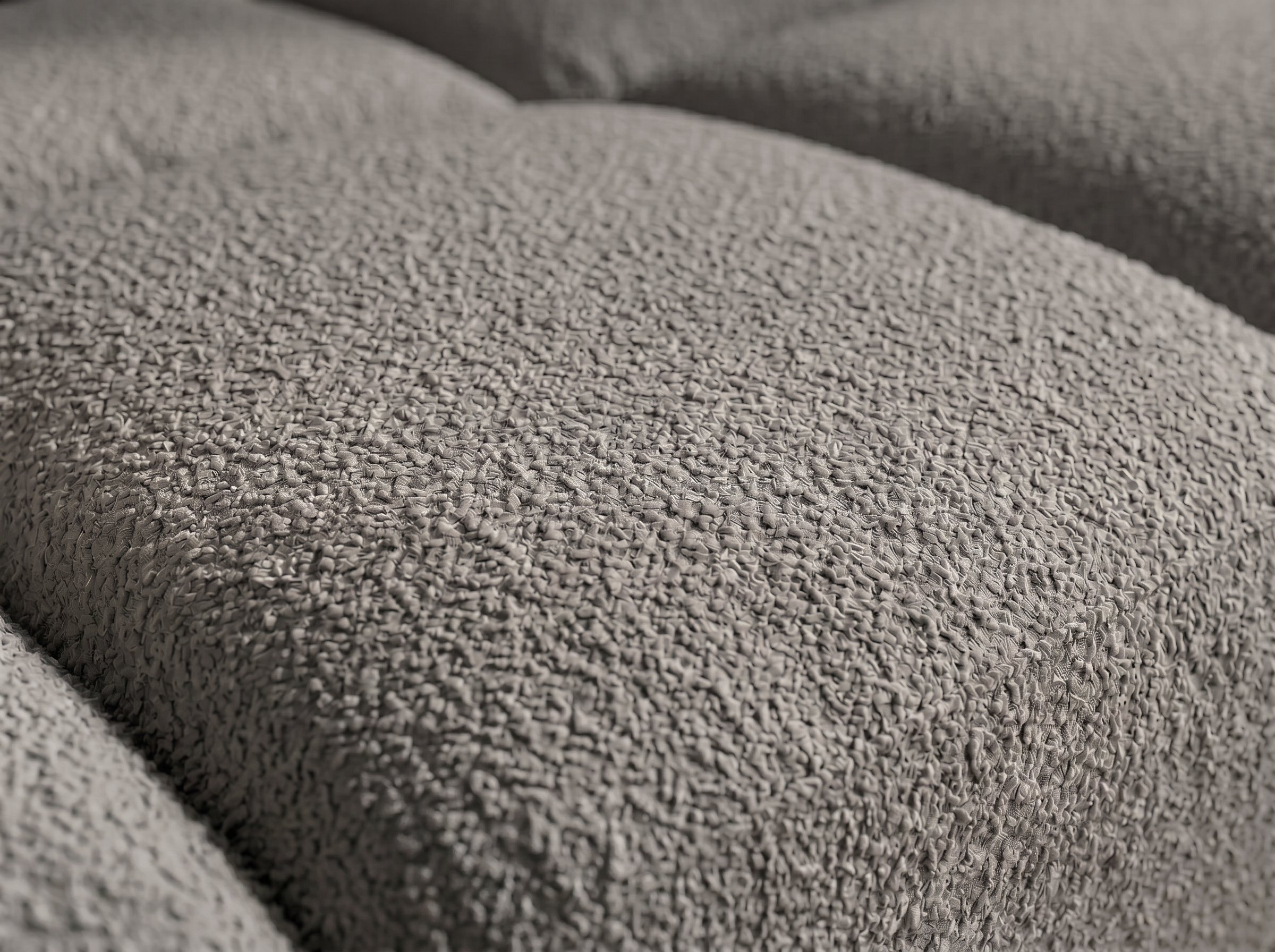 Canapé d'angle convertible BATIGNOLLES bouclé gris foncé avec coffre de rangement - vue 2