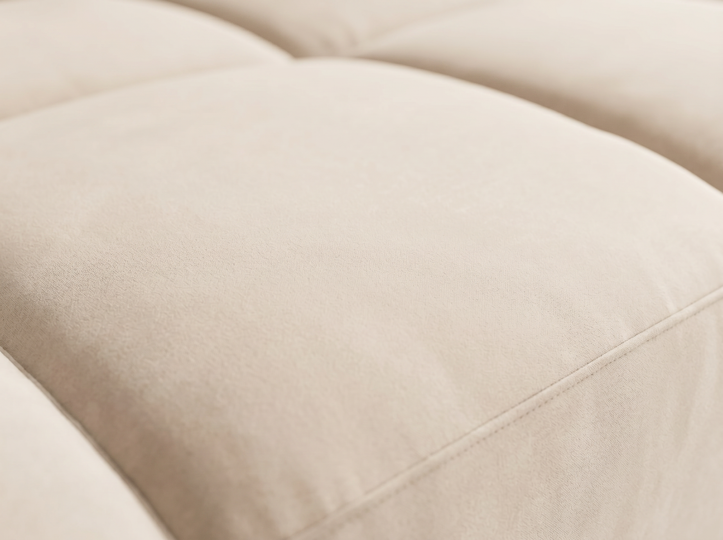 Canapé d'angle convertible BATIGNOLLES velours beige avec coffre de rangement - vue 10