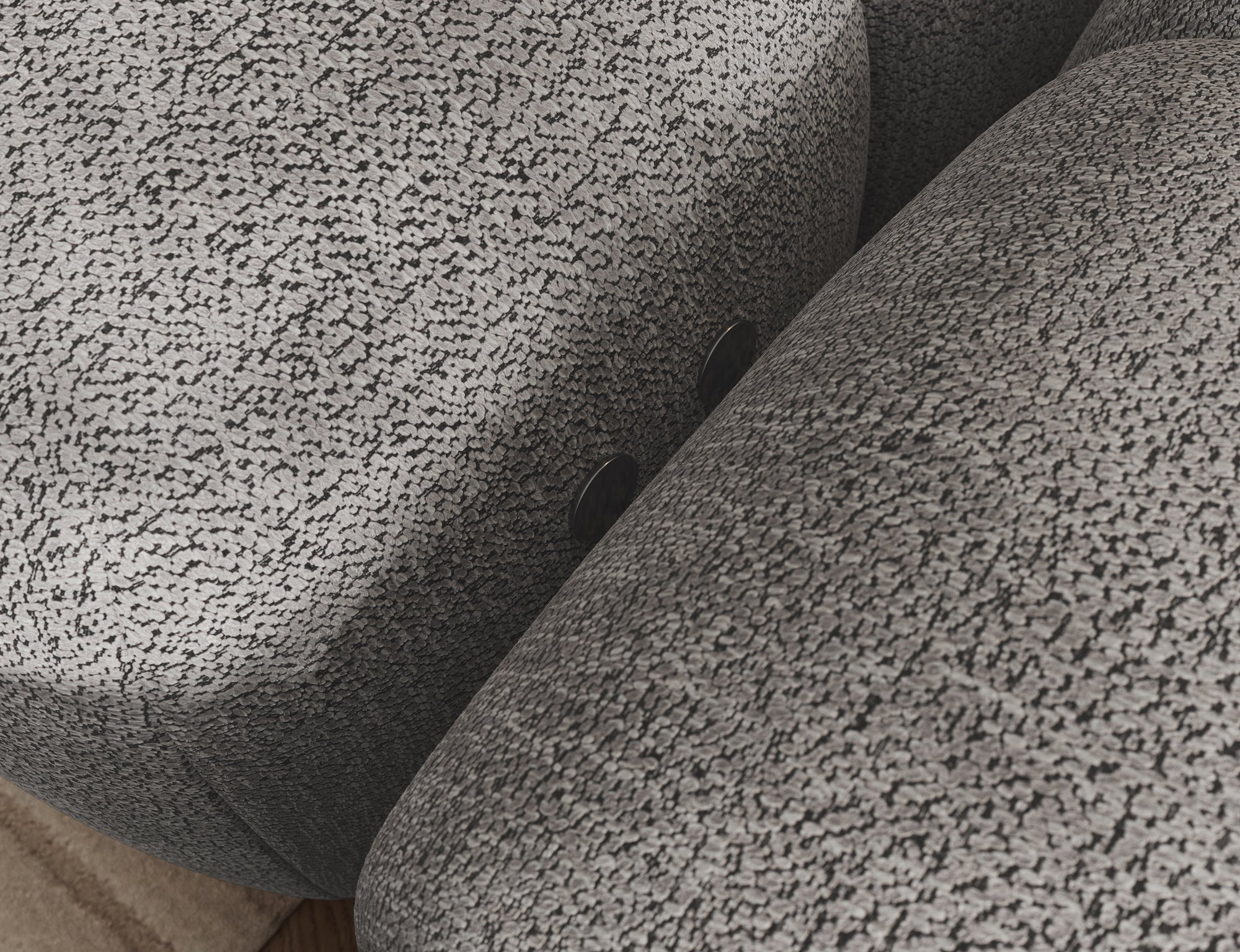 Canapé d'angle convertible design DUROC avec extension électrique - Boucle gris clair - vue 9