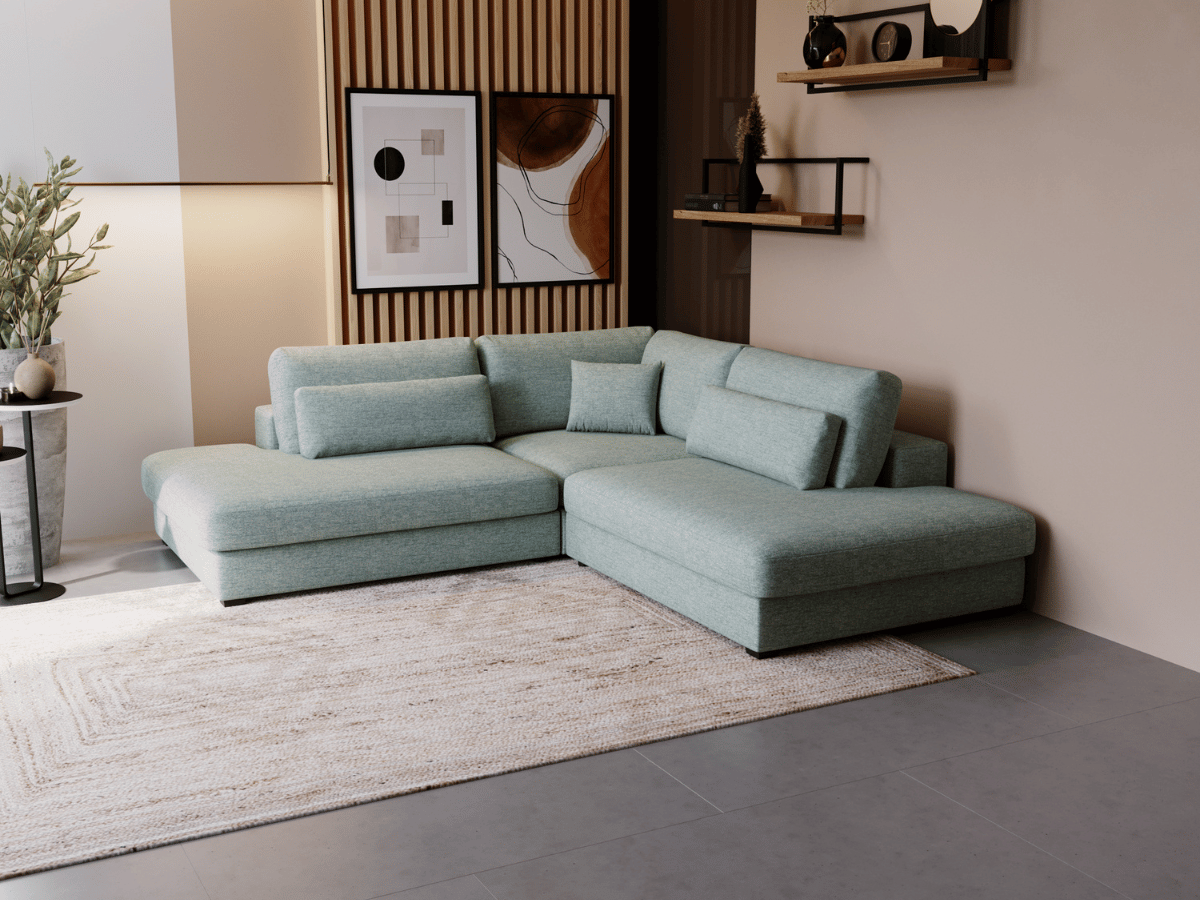 Canapé d'angle velours côtelé grand épaisseur VENDOME