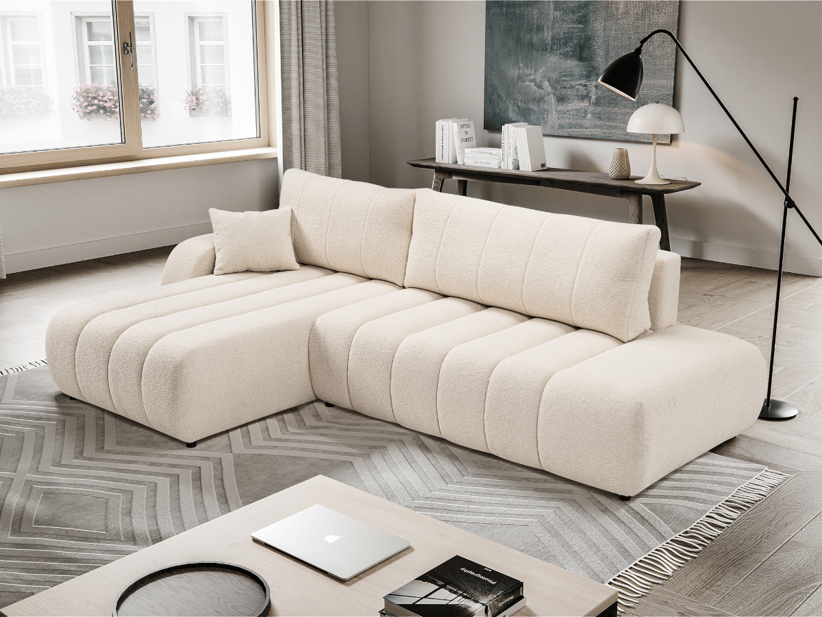 Canapé d'angle convertible avec coffre de rangement – AUTEUIL