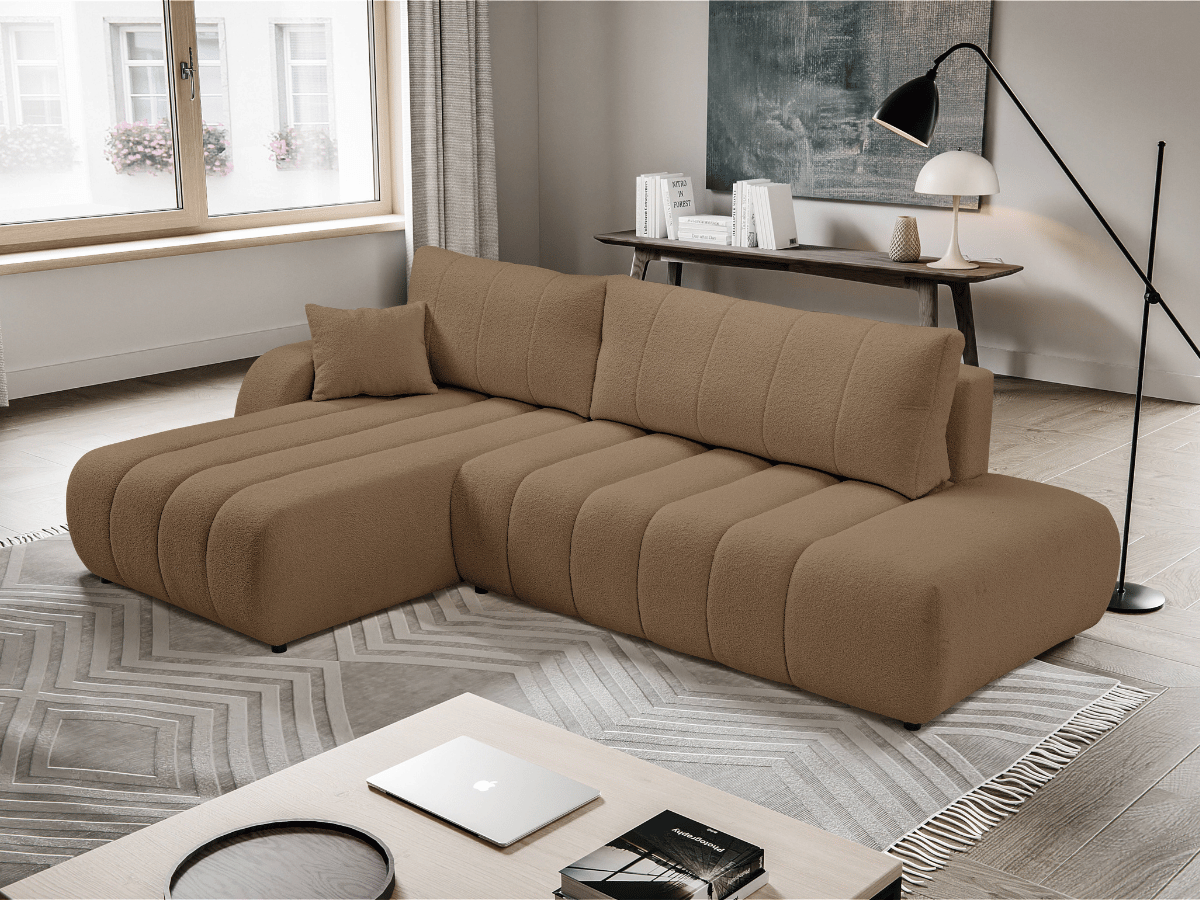Canapé d'angle convertible avec coffre de rangement – AUTEUIL