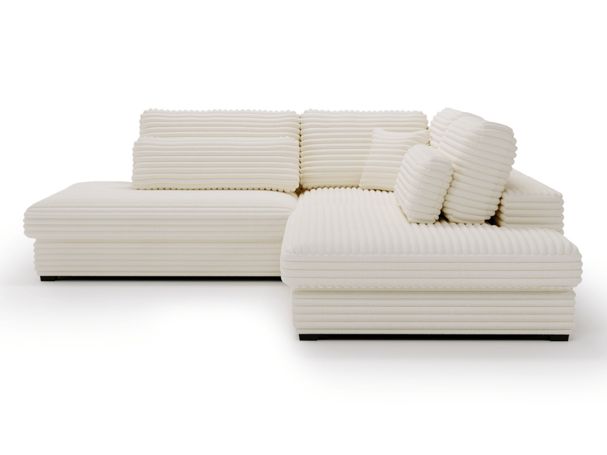 Canapé d'angle velours côtelé grand épaisseur VENDOME