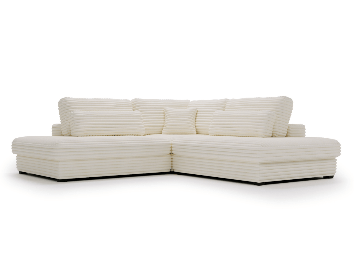 Canapé d'angle velours côtelé grand épaisseur VENDOME
