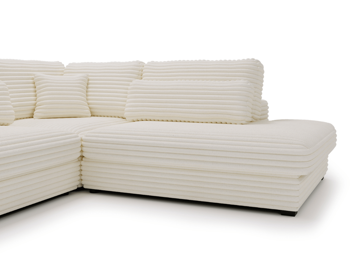 Canapé d'angle velours côtelé grand épaisseur VENDOME