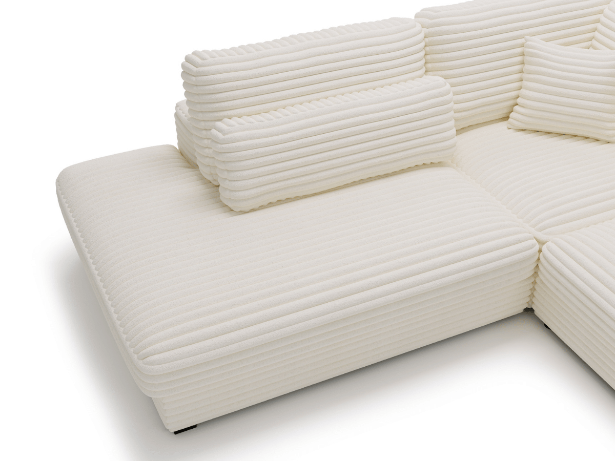 Canapé d'angle velours côtelé grand épaisseur VENDOME