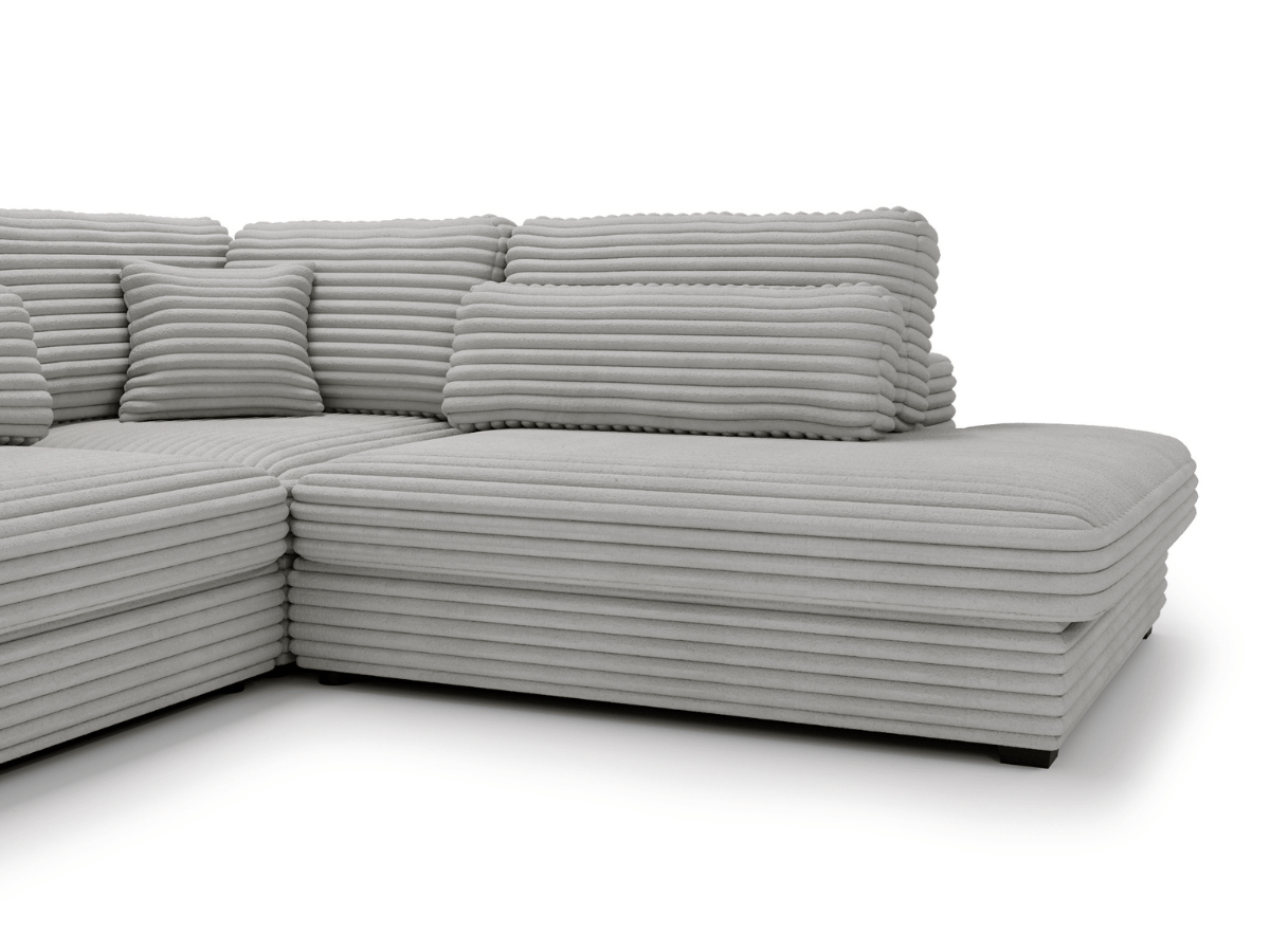 Canapé d'angle velours côtelé grand épaisseur VENDOME