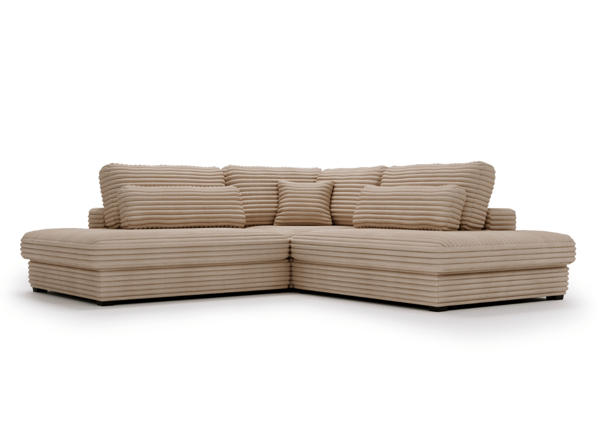 Canapé d'angle velours côtelé grand épaisseur VENDOME
