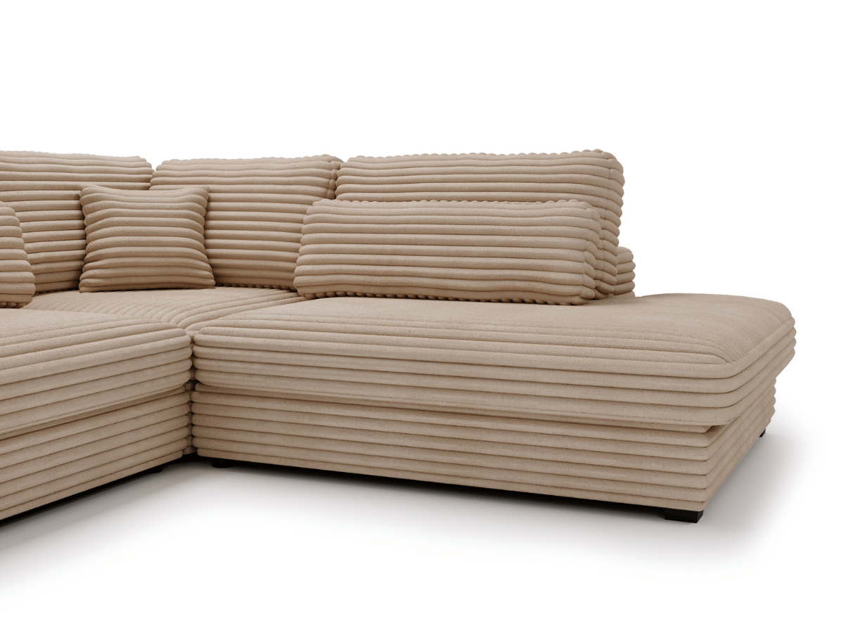 Canapé d'angle velours côtelé grand épaisseur VENDOME