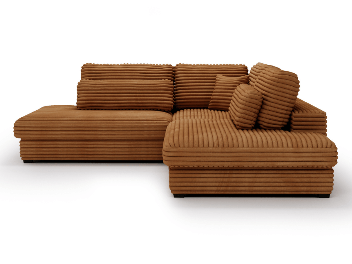 Canapé d'angle velours côtelé grand épaisseur VENDOME