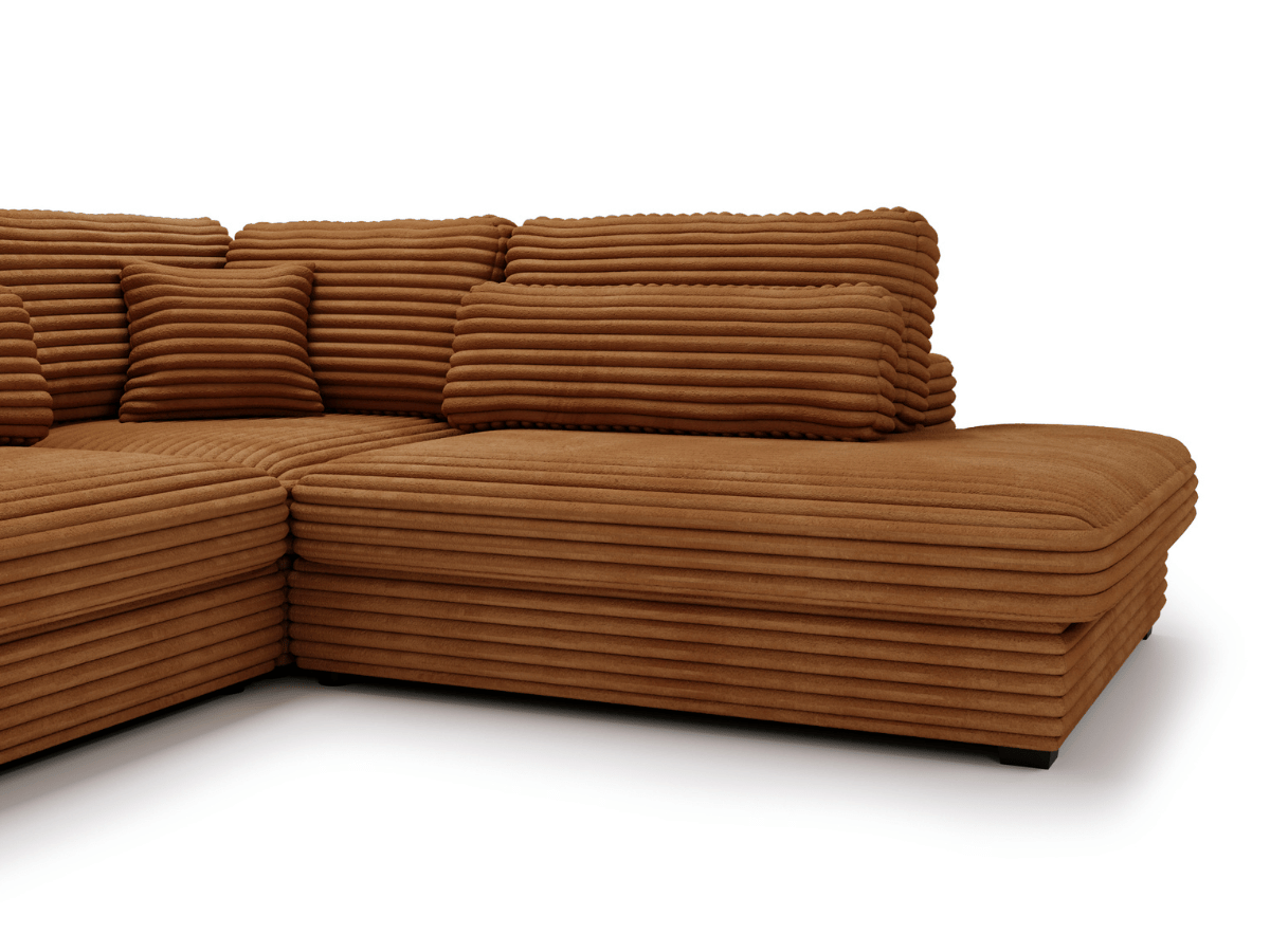 Canapé d'angle velours côtelé grand épaisseur VENDOME