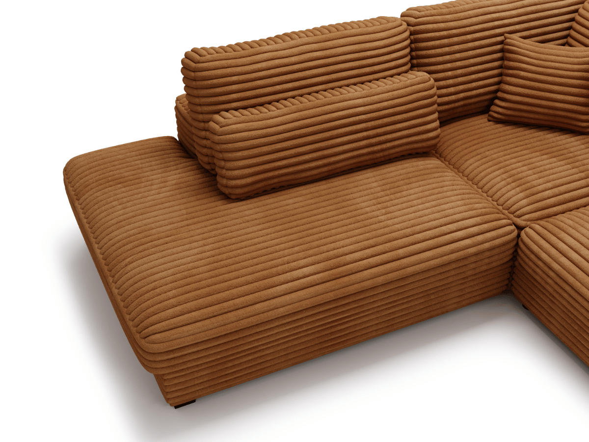 Canapé d'angle velours côtelé grand épaisseur VENDOME