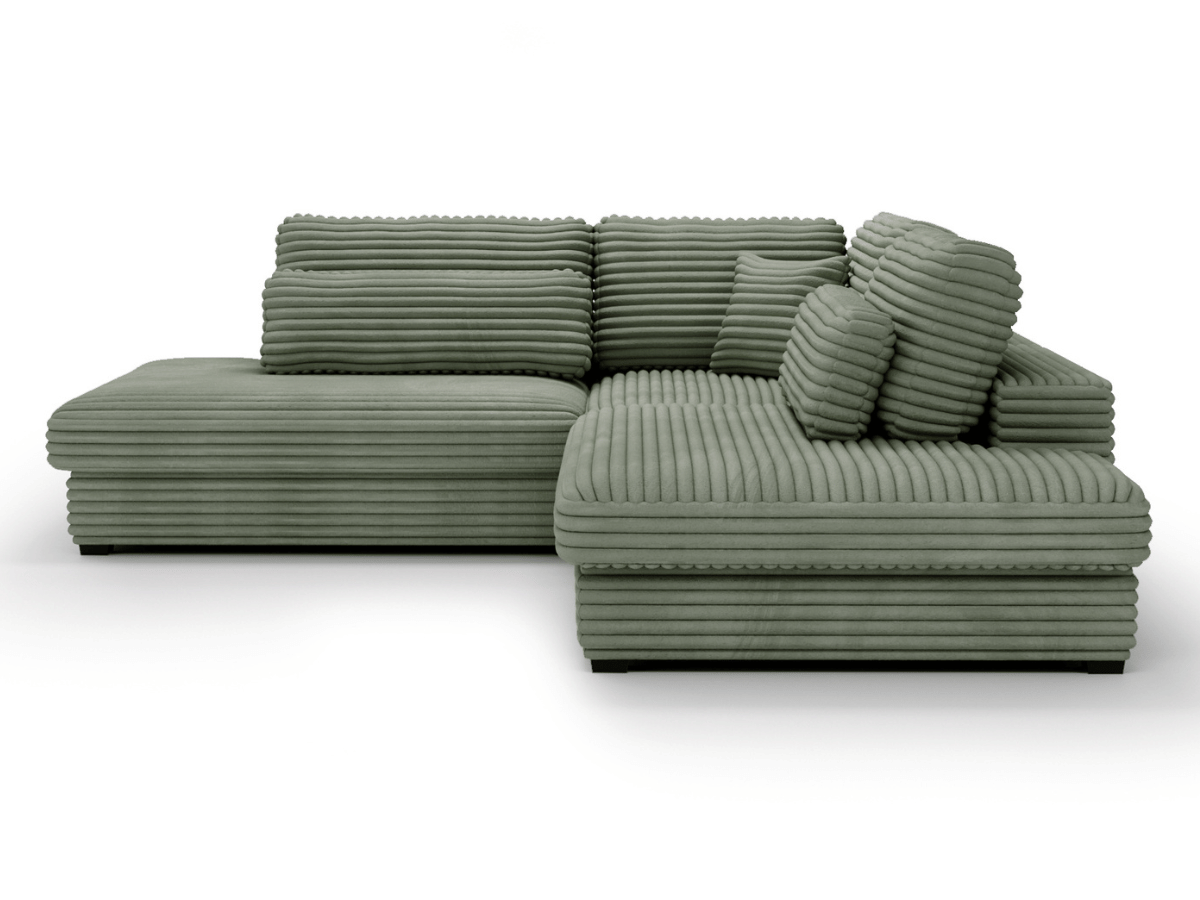 Canapé d'angle velours côtelé grand épaisseur VENDOME