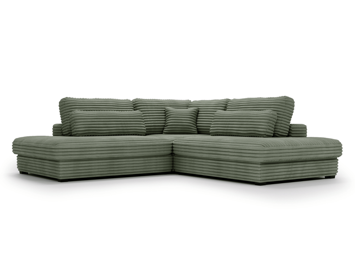 Canapé d'angle velours côtelé grand épaisseur VENDOME