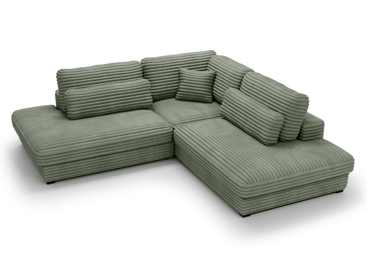 Canapé d'angle velours côtelé grand épaisseur VENDOME