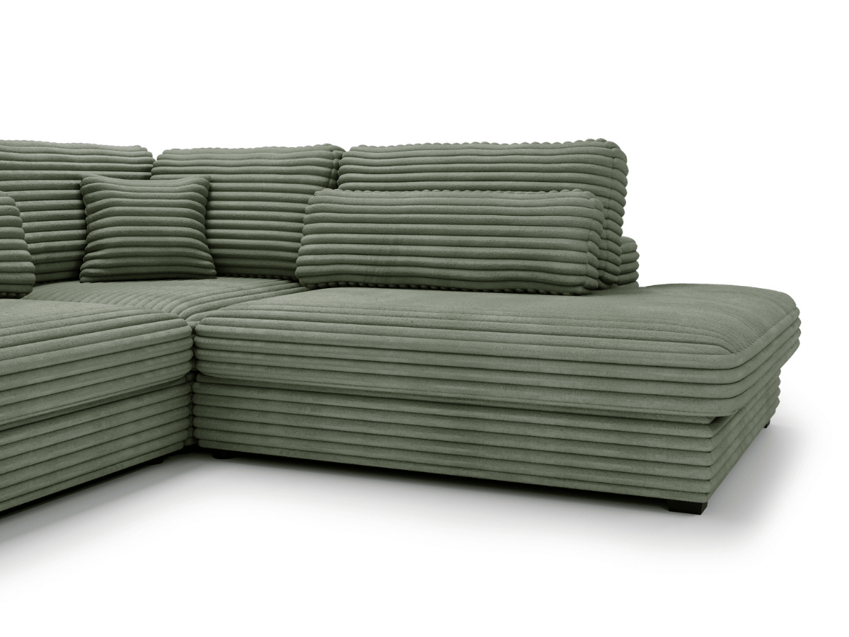 Canapé d'angle velours côtelé grand épaisseur VENDOME