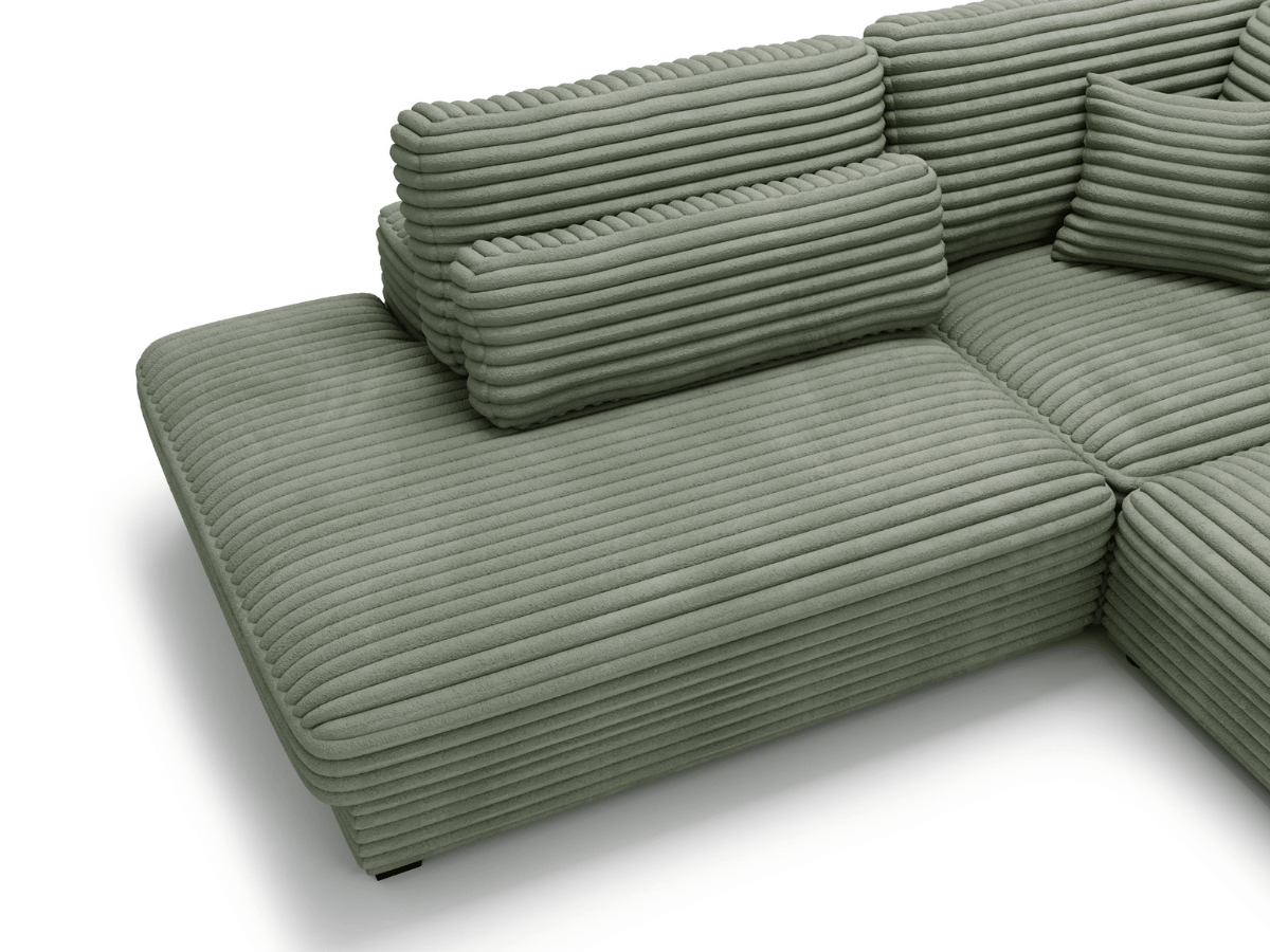 Canapé d'angle velours côtelé grand épaisseur VENDOME