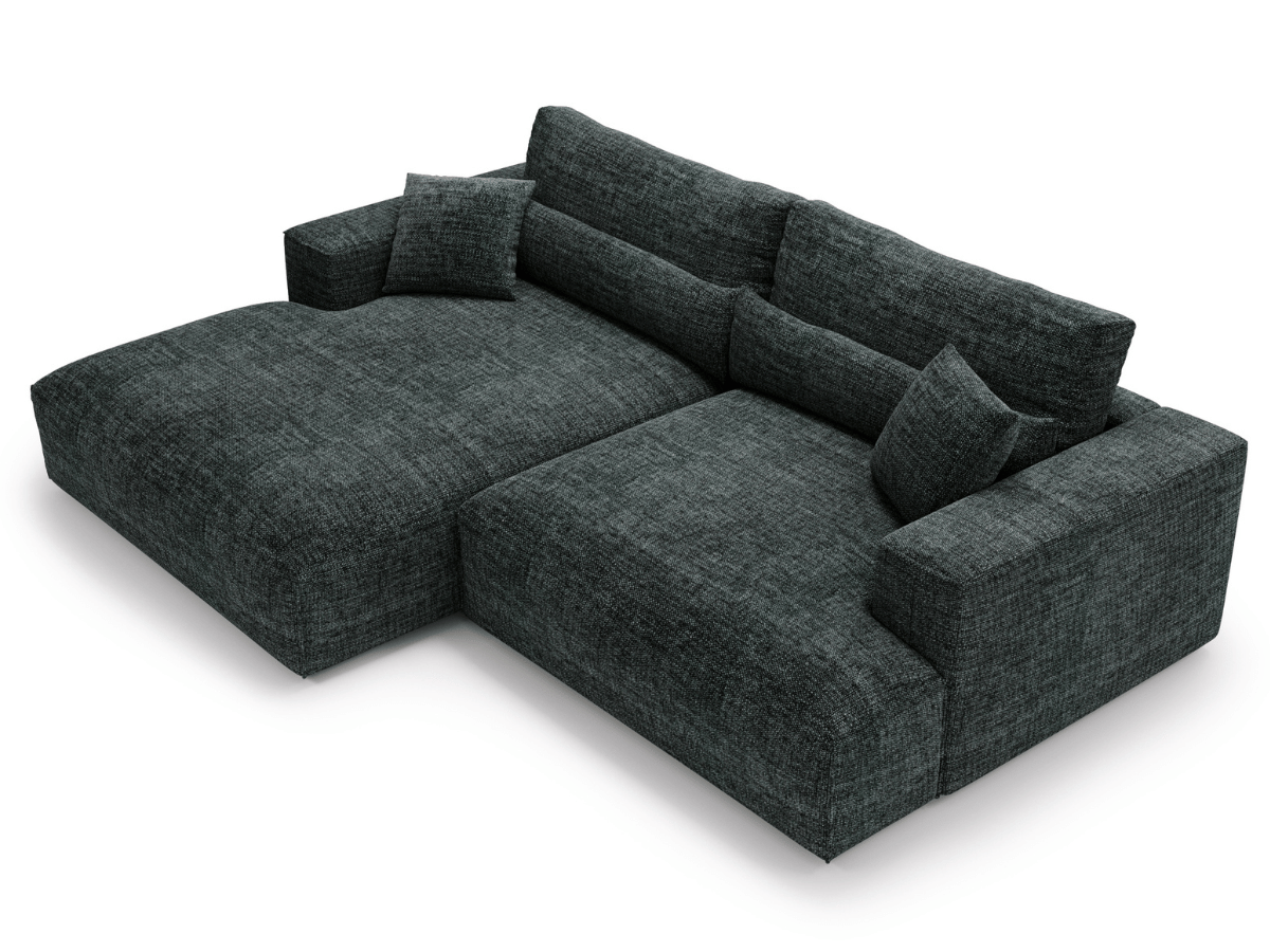 Canapé d'angle avec grand méridienne Haussmann