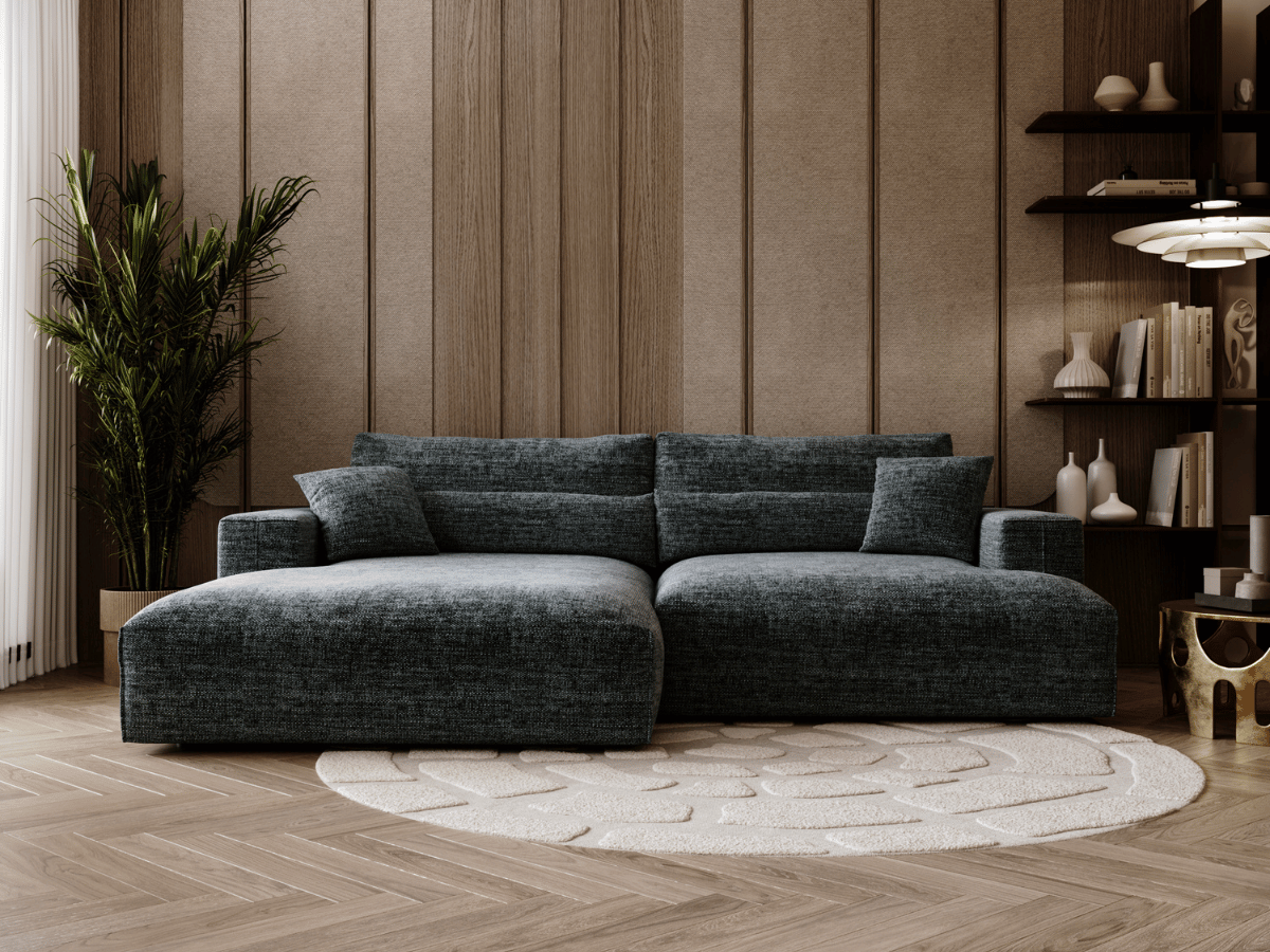 Canapé d'angle avec grand méridienne Haussmann