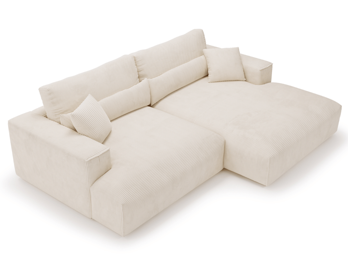 Canapé d'angle avec grand méridienne Haussmann